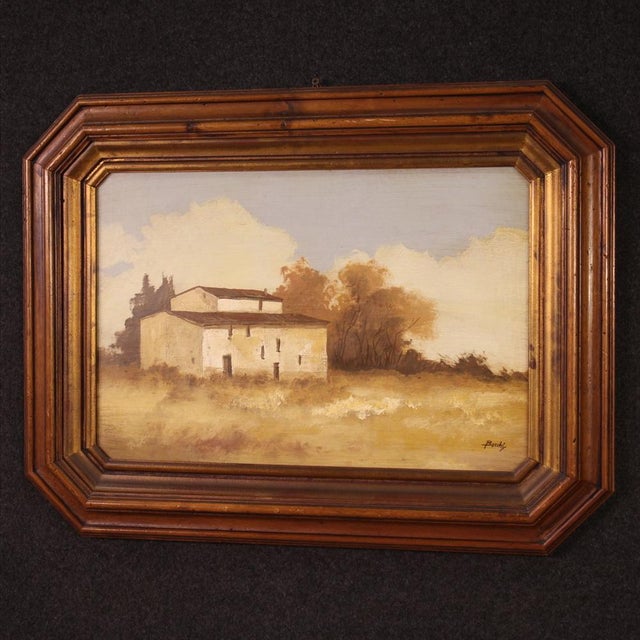 Italian Artist, Landscape, 1960s, Oil on Masonite, Framed For Sale - Image 11 of 17