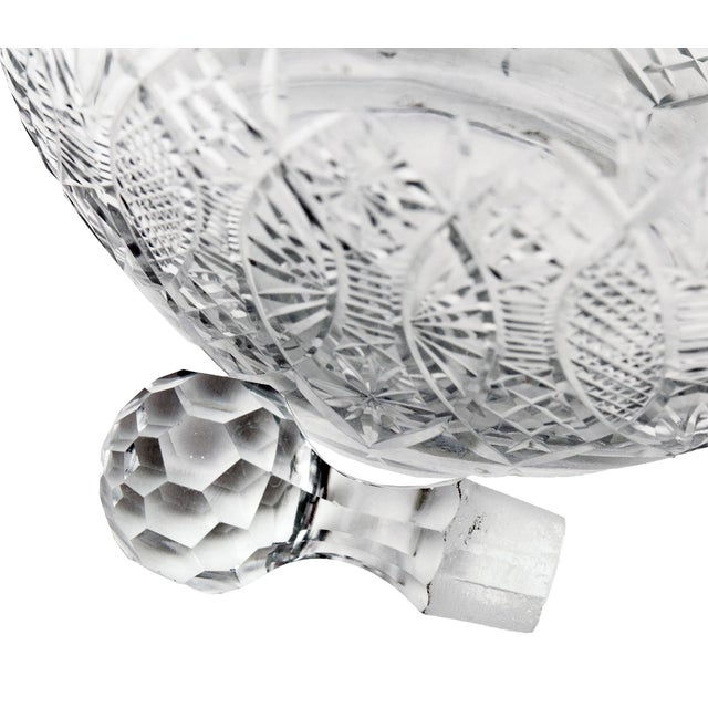 Mid 20th Century Cut Crystal Decanters- Set of 2 For Sale - Image 11 of 12