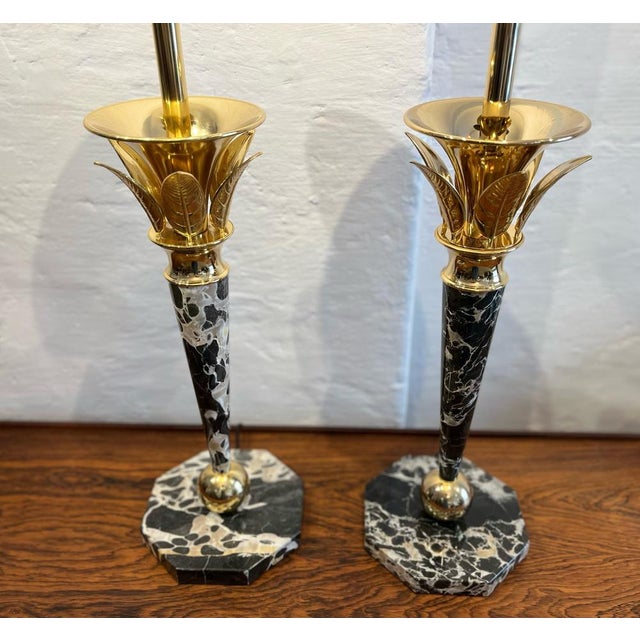 Banci Brass and Marble Table Lamps, 1970, Set of 2 For Sale - Image 16 of 18