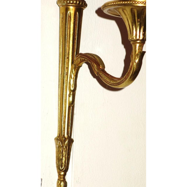 Antique Spanish Brass Wall Lamp from Unbekannt, 1950s For Sale - Image 6 of 7