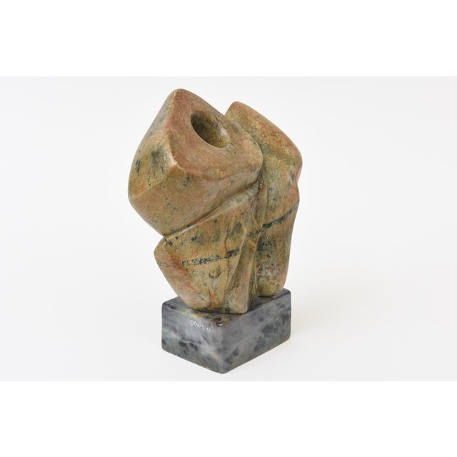 Abstract 1990's Abstract Marble Sculpture Signed and Dated For Sale - Image 3 of 11
