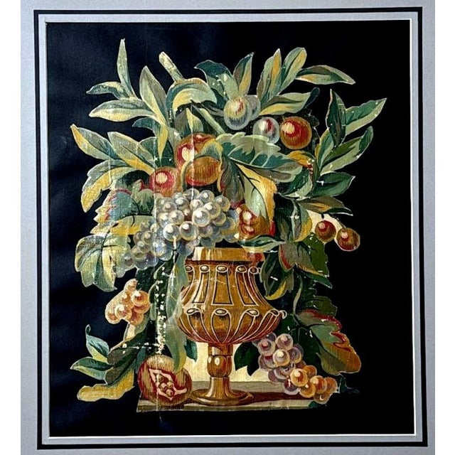 Rococo Painting Cutout Oil on Canvas Framed With Faux-Bamboo Wood -01 For Sale - Image 3 of 12