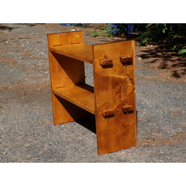 Vintage Arts & Crafts Style Low Bookcase Shoe Rack Open Shelf For Sale - Image 15 of 16