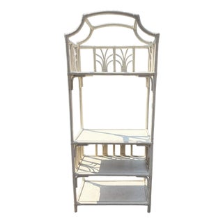 1990s Rattan Etagere For Sale