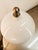 Metal Satin Steel Lamp with White Dome For Sale - Image 7 of 11