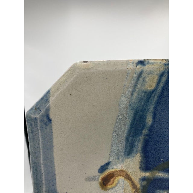 1970s Modern Abstract Studio Pottery Eric Norstad Footed Centerpiece For Sale - Image 5 of 5