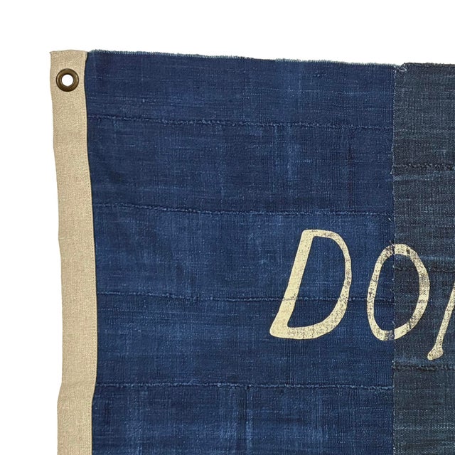 This unique cotton flag is crafted from vintage African textiles. Item pictured is the exact one you will receive. Printed...