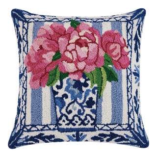 Pretty Petals Hook Pillow, 18" x 18" For Sale