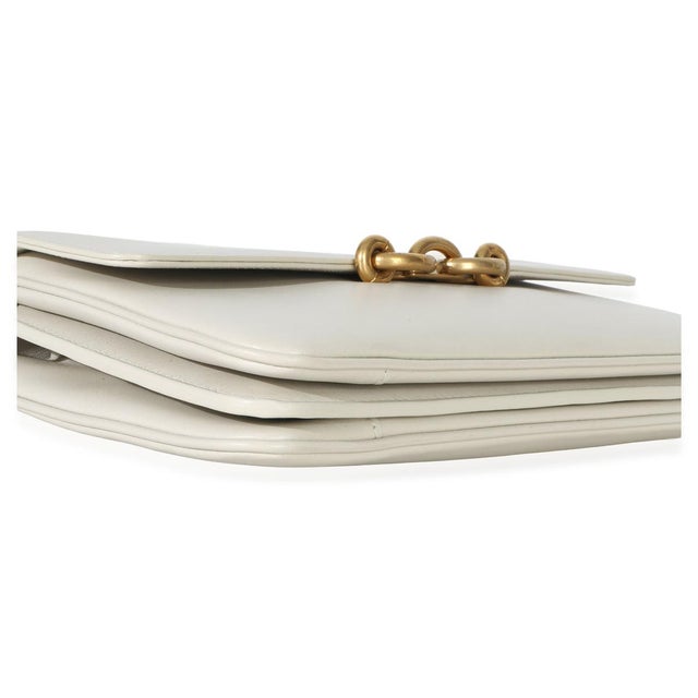 Cream Smooth Calfskin Le Maillon Satchel For Sale In New York - Image 6 of 9