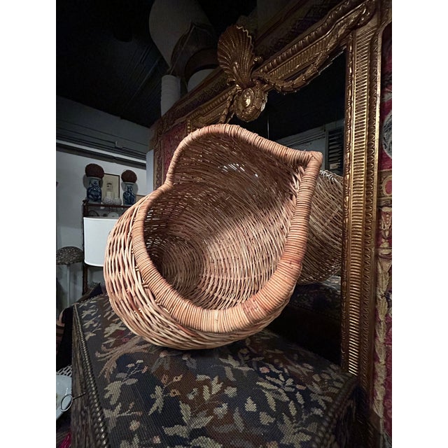 Wood Monumental Woven Rattan Shell Form Sculpture For Sale - Image 7 of 11