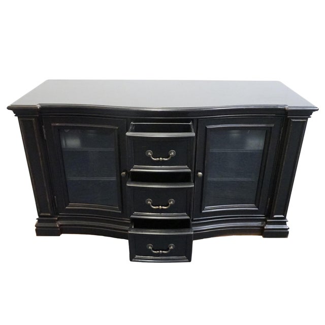 Hooker Furniture Black Painted Contemporary Modern 61" Media Console Cabinet 429-55-480 For Sale In Kansas City - Image 6 of 14