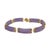 Soft lavender jade meets warm 14-karat yellow gold in this link bracelet from China, made around the 1970s. Elongated,...