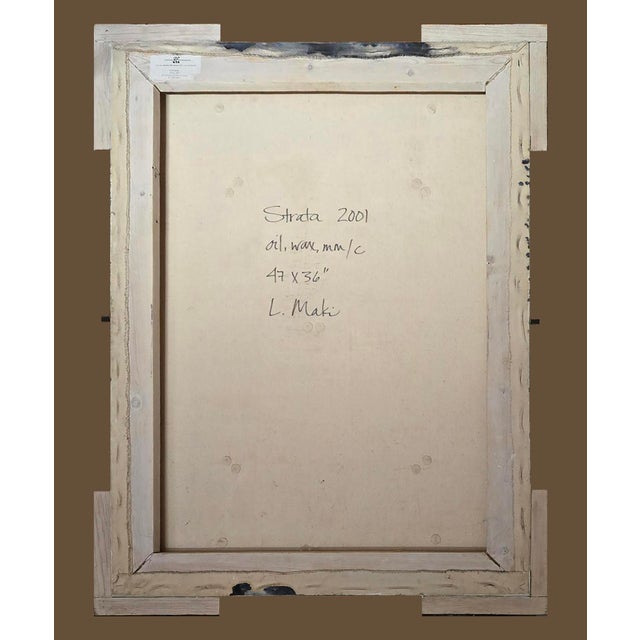 Wood Lucy Maki Mixed Media Painting "Strata" 2001 For Sale - Image 7 of 7