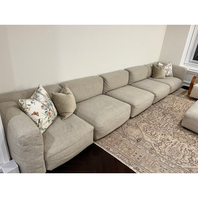 Cassina Mex Cube Modular Sectional Sofa With Matching Ottoman For Sale In New York - Image 6 of 7