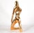 1986 Jaru Ceramic Cubist Nude Sculpture in distressed gold finish. Bohemian Chic from the Mid-Century Modern Period....