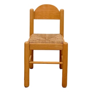 Hank Lowenstein Style MCM Blonde Dining Chair Vintage Mid-Century Modern Arched Back For Sale