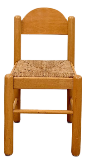 Hank Lowenstein Style MCM Blonde Dining Chair Vintage Mid-Century Modern Arched Back