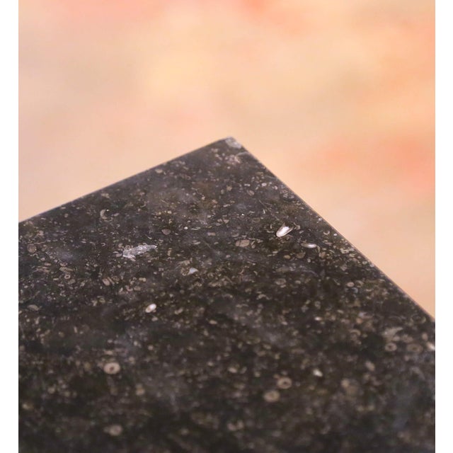 19th Century French Empire Carved Walnut Console Table With Black Marble Top For Sale - Image 11 of 14