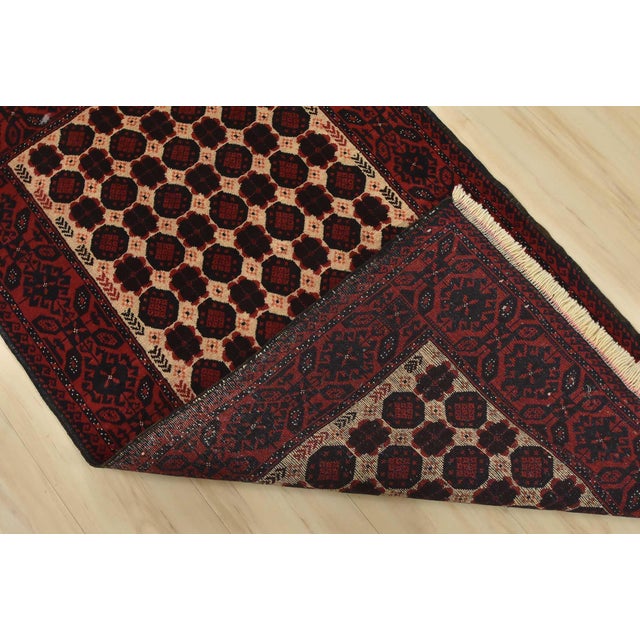 Baloch Rug 2’11” X 5’2” Beige Wool Vintage Tribal Hand-Knotted Oriental Carpet For Sale - Image 11 of 12