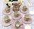 Ceramic Baroque Porcelain Coffee Service with Gold and Pink Decorations, Set of 13 For Sale - Image 7 of 14