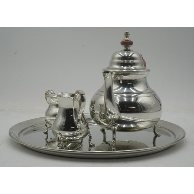 The Stieff Co. 1980s Kirk Stieff Pewter Colonial Williamsburg Tea Service - Set of 4 For Sale - Image 4 of 15