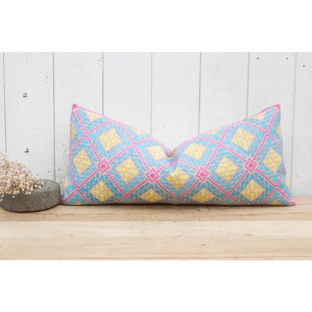 Doli Swati Embroidered Phulkari Pillow Cover For Sale In Los Angeles - Image 6 of 7