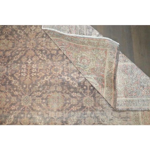 Early 20th Century Square Distressed Persian Mahal Carpet For Sale - Image 5 of 9