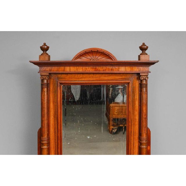 Gründerzeit Sideboard in Walnut with Mirrored Top, 1800s For Sale - Image 11 of 18