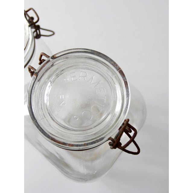 Vintage Italian Ermetico Glass Jars Pair For Sale - Image 9 of 9