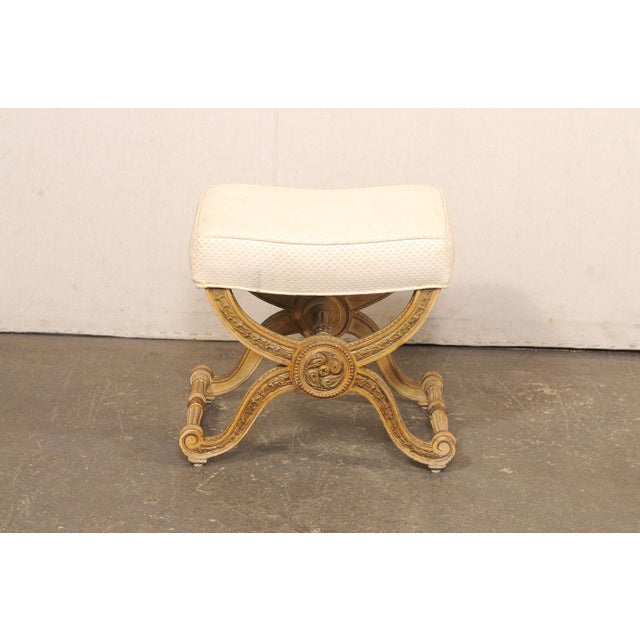French Louis XVI Inspired Curule Stool For Sale - Image 11 of 13
