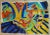Paper Vintage Whimsical Colorful Abstract Floral Geometric Original Watercolor Signed Vicki Silva For Sale - Image 7 of 11