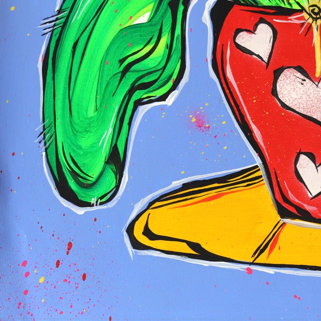 Heart Bloom - Vibrant Contemporary Expressionist Still Life Painting Original Artwork by Jonjo Elliott For Sale - Image 4 of 5