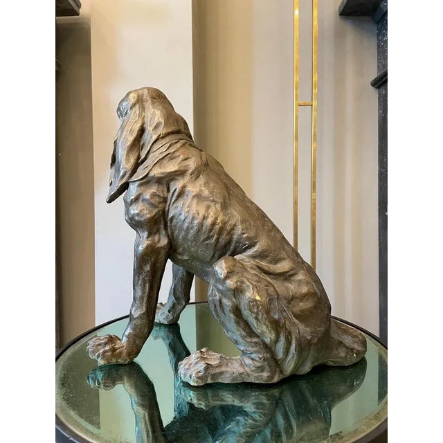 1950s Vintage Dog Sculpture in Bronze, 1950 For Sale - Image 5 of 9