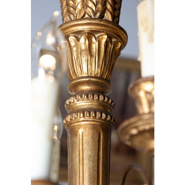French Mid 20th Century French Chandelier For Sale - Image 3 of 11