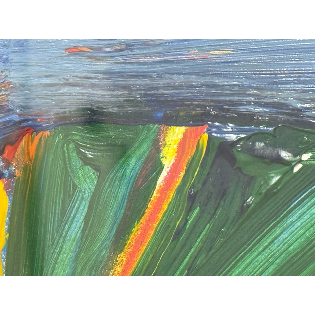 Red Circa 2001 Albert E. Smith Abstract Painting, Framed For Sale - Image 8 of 12