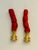 1970s Fabulous Red Coral Lamp Finials Pair For Sale In Miami - Image 6 of 6