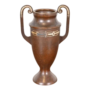 Heintz Arts & Crafts Sterling Silver on Bronze Amphora Vase
