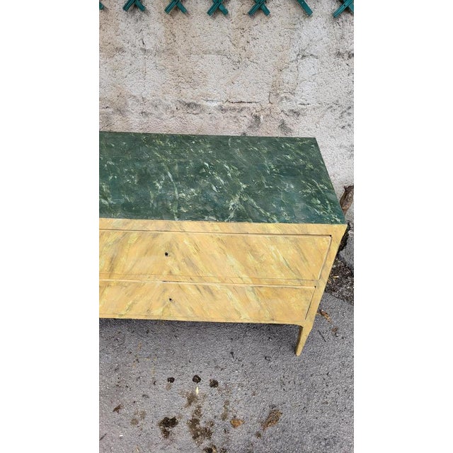 Teal Louis XVI Chest of Drawers For Sale - Image 8 of 14