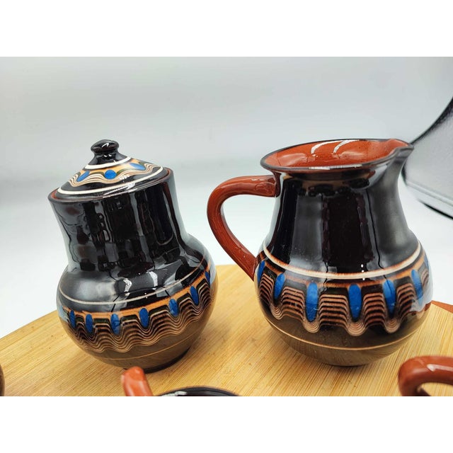 Vintage Ceramic Coffee Set, 1970s, Set of 8 For Sale - Image 6 of 7