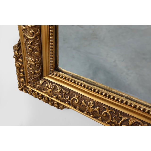 20th Century Baroque Square Giltwood Mirror, 1950s For Sale - Image 9 of 12