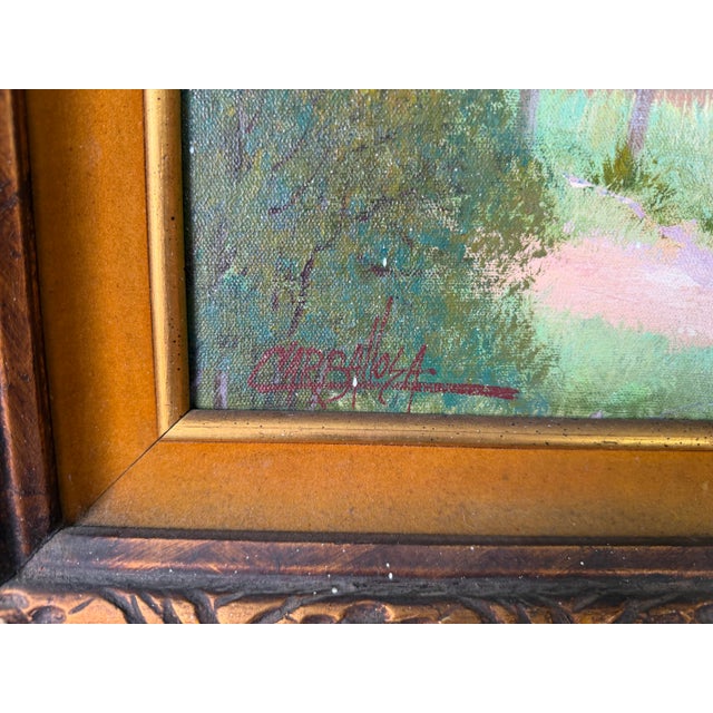 1970’s Julio Carballosa (Cuban–American, 1919–2012) Tropical Palm Landscape Oil on Canvas Painting, Framed For Sale - Image 9 of 12