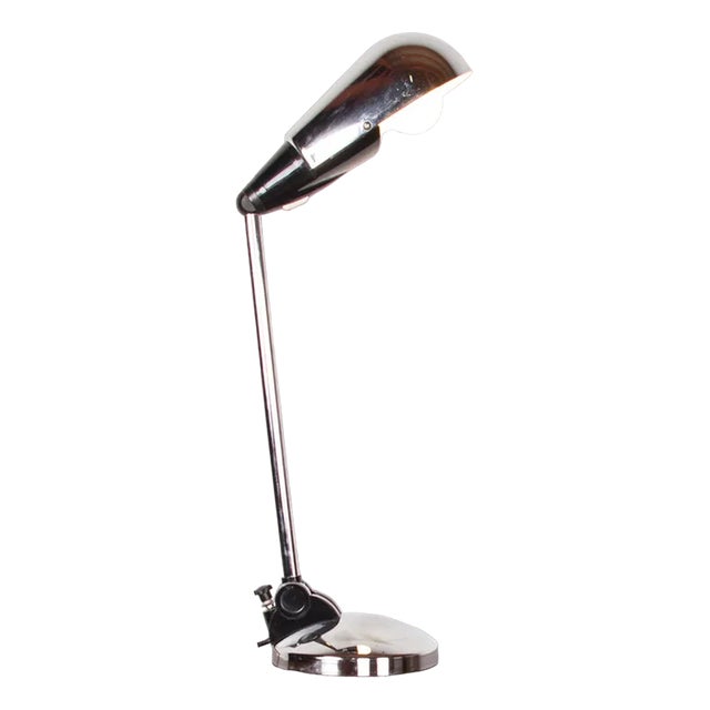 Tilting Desk Lamp in Chromed Metal by Marina Malabotti, 1960s For Sale