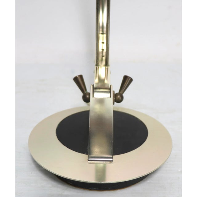 Gold Adjustable Mid Century Harp Form Desk Lamp by Cannon Ca.1950's Made in Usa For Sale - Image 8 of 10