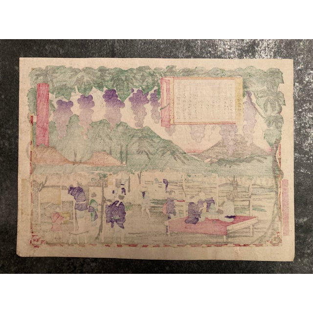 Tokubei ando (1842-1894) known as hiroshige iii 三代目 歌川広重 kai grapes, vine cultivation in kai province (present-day...