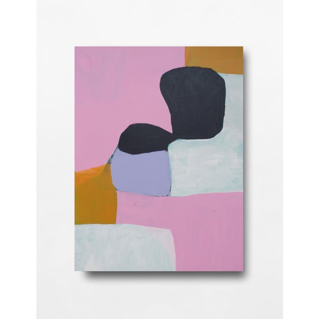 Large-Scale Blush Pink Abstract Print | 30x40 Modern Statement Wall Art For Sale