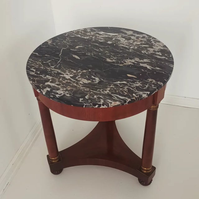 Vintage Marble Side Table by Baker For Sale - Image 9 of 10