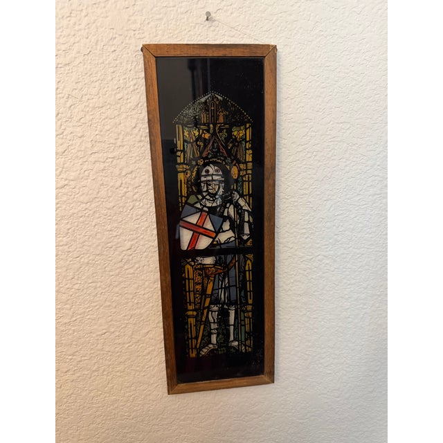 Purchased in London 1970 for hanging in sunlit windows. Original condition mounted in wood frame with hanger