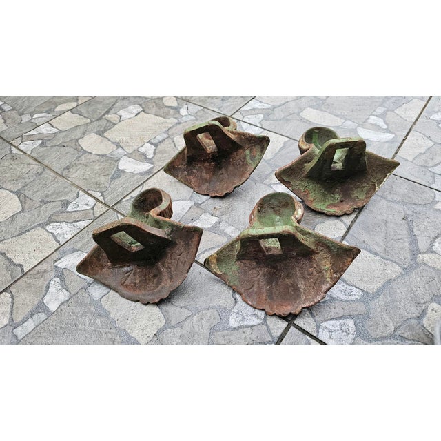 Art Nouveau Cast Iron Bathtub Legs with Eagle Claw Design, Set of 4 For Sale - Image 6 of 8