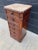 Victorian 19th Century French Walnut Marquetry Nightstand With Marble Top and Original Casters For Sale - Image 3 of 11