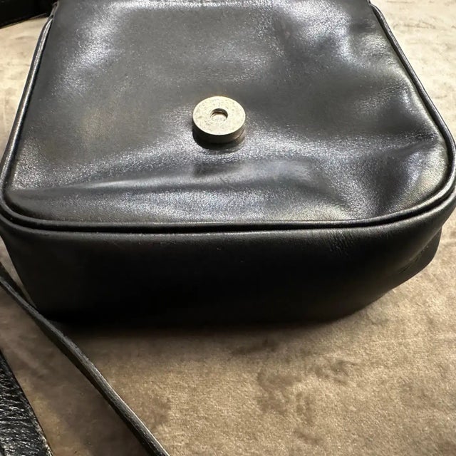 21st Century Vintage Black Leather Micro Shoulder Bag by Salvatore Ferragamo For Sale - Image 16 of 16